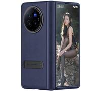 TECSHINE Mobile Phone Leather Case for Vivo X Fold3 Pro, Hinged Cover for Vivo X Fold 3 Pro Phone, Bracket, Cell Phone Shell, Support Frame, Leather Holster -Blue