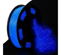 Tecsonar 3D Printer Filament 1.75mm Glow in The Dark Shiny Firefly Blue PLA Filament for 3D Printing, Best with UV Lamps, 250g Spool (2.2lbs), Dimensional Accuracy +/- 0.02 mm, Fit Most 3D Printers