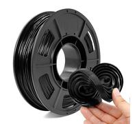 Tecsonar 85A TPU 3D Printer Filament 1.75mm ±0.03mm,250g Black Filament,Super Soft & Flexible Rubber-Like Filament,Durable & Wear-Resistant, Smooth Feeding,Ideal for RC Car Tires, Lego Wheels.