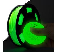 Tecsonar 95A TPU 3D Printer Filament, 1.75mm Glow in The Dark Green, Soft TPU Flexible 3D Printing Filament, High Hardness & Resilience, Best with UV Lamps, 250g Spool, Fit Most 3D Printers