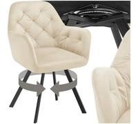 Tectake Lucia Armchair Cream, Cream