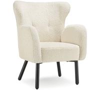 tectake Armchair Vänersborg in Cream TECTAKE Cream