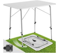 Tectake 1 Camping Table - Foldable, 80 X 60 X 68 Cm - Grey