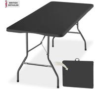 Tectake 1 Camping Table Panja Folding , Weatherproof, With Carrying Handle - Anthracite