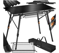 Tectake 1 Camping Table Tina - Foldable, Height-Adjustable - Black