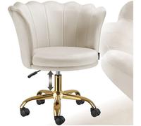 tectake Desk Chair Stella in Cream | Size: 1 Pack TECTAKE Cream 1 Pack
