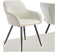 Tectake Marilyn Dining Chair Cream And Black, Cream