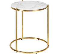 tectake 1 Side Table Ellsa - White/Gold TECTAKE Multicolor