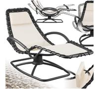 Sun Lounger Adjustable Foldable Ergonomic Back Rest Garden Rocking Chair Patio