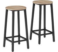 Corby Set of Two Bar Stools - Light Wood, none