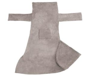 Tectake 2 Blankets With Sleeves - Cosy Throws With Arms And Pocket 180 X 150 Cm - Grey