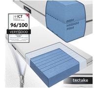 tectake Sky Single 2 in 1 Firmness Level 3D Mesh Cover Mattress - White - Wilko