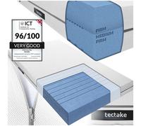 tectake Sky Single 2 in 1 Firmness Level 3D Mesh Cover Mattress - White - Wilko