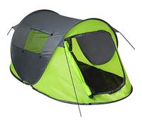 tectake® 2-Person Pop Up Tent with 30+ UV Protection, Waterproof & Lightweight Camping Tent, Includes Carrying Bag, Pegs & Guy Ropes, Ideal for Camping, Hiking, Backpacking & Festivals - Green/Grey