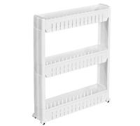 Tectake 3 Tier Bathroom Corner Storage Rack Shower Shelf Organiser Basket Tidy Kitchen - White