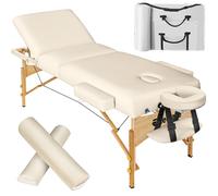 tectake 3 Zone Massage Table Set Somwang in Beige TECTAKE Beige