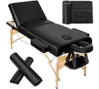 tectake 3 Zone Massage Table Set Somwang in Black TECTAKE Black