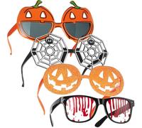 tectake 4-piece Set Of Costume Accessories - Halloween Glasses 1 Black/orange in Black TECTAKE Black One Size