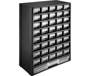 TecTake 402873 Screw Organiser Box with 41 Drawers, Can be wall-mounted
