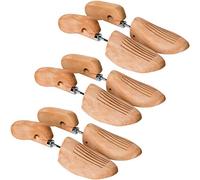TecTake 800593-3 Pairs Lotus Wood Shoe Trees, Aid for Tight Spots, Universal Use for Women's and Men's Shoes - Different Sizes (UK 8-9/EU 42-43 | 403010)