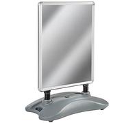 tectake® A1 Poster Board with Double-Sided Aluminium Snap Frame & 20L Fillable Base, Weather-Resistant A Board, Incl. 2 Protective Films, Portable Pavement Sign with Wheels for Indoor & Outdoor Use