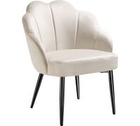 tectake Accent Chair Hellen Per Piece - Cream/Black in Cream | Size: 1 Pack TECTAKE Cream 1 Pack