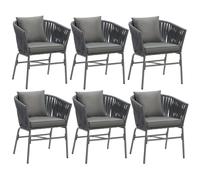 tectake Accent Chair Valeiras in Dark Grey | Size: 6 Person TECTAKE Dark Grey 6 Person