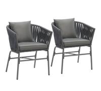 tectake Accent Chair Valeiras in Grey | Size: 2 Seater TECTAKE Grey 2 Seater