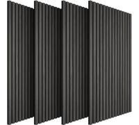 tectake Acoustic Panels sound-absorbing felt - Black Oak TECTAKE Black