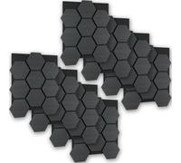 tectake Acoustic Panels sound-absorbing felt - Black Oak TECTAKE Black