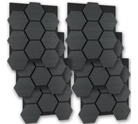 tectake Acoustic Panels sound-absorbing felt - Black Oak TECTAKE Black