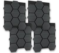 tectake Acoustic Panels sound-absorbing felt - Black Oak TECTAKE Black