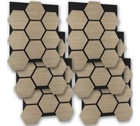 tectake Acoustic Panels sound-absorbing felt in Light Brown TECTAKE Light Brown