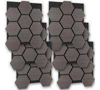 tectake Acoustic Panels sound-absorbing felt - Oak Gray in Grey TECTAKE Grey
