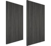 tectake Acoustic Wall Panels - Black Oak TECTAKE Black