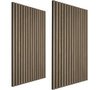 Acoustic Panel Set of 2 Sound-Absorbing Wall Panels Size Adjustable Wooden