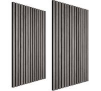 tectake Acoustic Wall Panels Sonic Wall II - light gray oak in Light Grey TECTAKE Light Grey