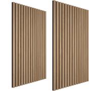 tectake Acoustic Wall Panels Sonic Wall II - oak in Light Oak TECTAKE Light Oak