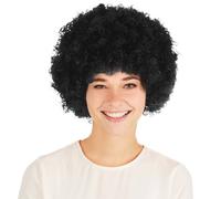 tectake Afro Wig | Clown in Black TECTAKE Black One Size