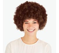 tectake Afro Wig | Clown in Brown TECTAKE Brown One Size