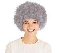 tectake Afro Wig | Clown in Grey TECTAKE Grey One Size