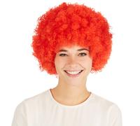 tectake Afro Wig | Clown in Red TECTAKE Red One Size