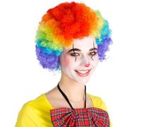 tectake Clown Wig - Colourful, Multi