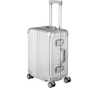 tectake Airway Cabin Trolley, Aluminum, Tsa Locks, 4 Double-Wheel Casters in Silver TECTAKE Silver