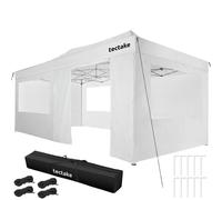 tectake Aluminum Folding Pavilion Viola in White | Size: XL TECTAKE White XL