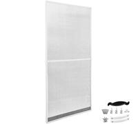tectake Aluminum-Framed Fly Screen For Doors, 210 X 95 Cm in White | Size: 950mm x 2100mm TECTAKE White 950mm x 2100mm