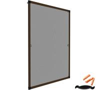 tectake Aluminum-Framed Window Screens in Brown | Size: 1200mm x 1000mm TECTAKE Brown 1200mm x 1000mm