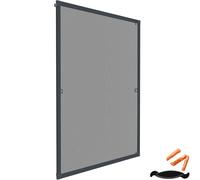tectake Aluminum-Framed Window Screens in Dark Grey | Size: 1200mm x 1000mm TECTAKE Dark Grey 1200mm x 1000mm