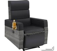 tectake Aluminum Rattan Armchair Pacentro in Grey | Size: 1 Seater TECTAKE Grey 1 Seater
