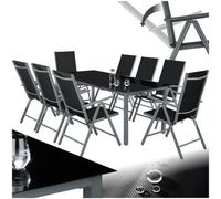 Tectake Aluminum Seating Set 8+1 - Anthracite - 1